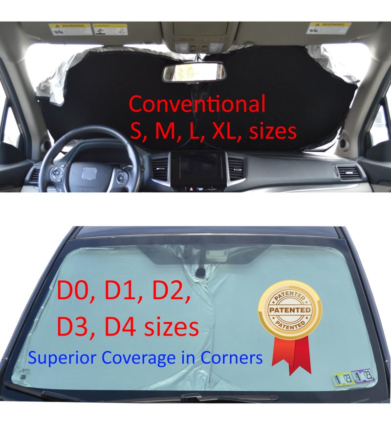 A1 Shades Car Windshield Sunshade with Storage Pouch by A1 Sun Shade Foldable Automotive Car Truck SUV Front Window Shield Blocker Visor Protector Cover for Interior Accessories for Heat Large - Image 3